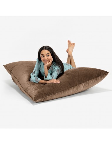 Pouf Géant XXL - Velours Espresso du meilleur 