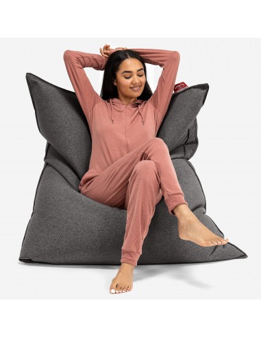 Pouf Géant XXL - Interalli Laine Gris Dans la société mordern